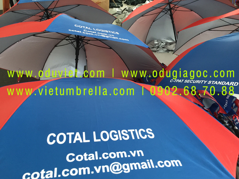xưởng sản xuất ô dù cầm tay in logo quảng cáo